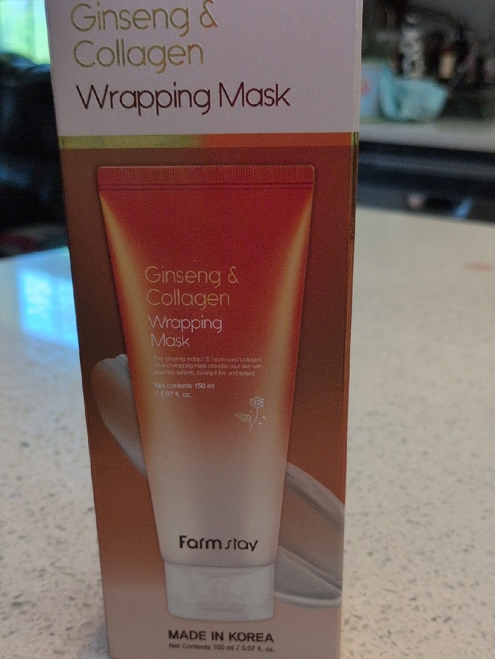 Farmstay Ginseng & Collagen Wrapping Mask - Orange/White Tube Made In Korea